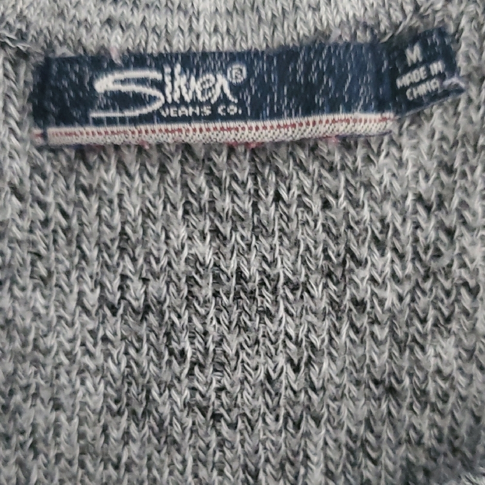 Silver Jeans Gray Women's Sweater - Crew Neck - Picture 3 of 3